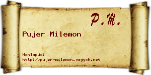 Pujer Milemon névjegykártya